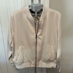 Cream Bomber Jacket Banana Republic